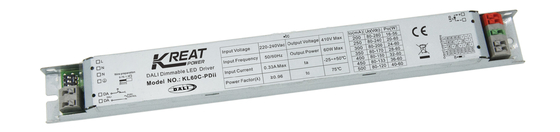 IP20 Protection DALI Dimming LED Driver 60W Constant Current Linear Metal Shell