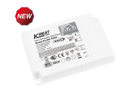 30W Flicker Free DALI2.0 Dimmable LED Driver KL30C-PDiiV